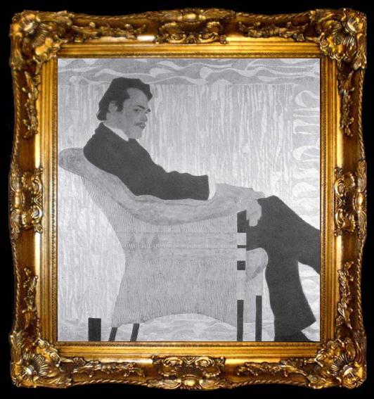 framed  Egon Schiele Portrait of the painter hans massmann, ta009-2